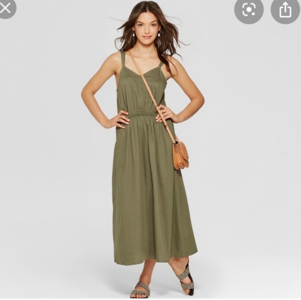 Universal Thread Olive Green Midi Dress